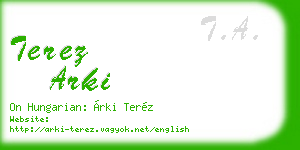 terez arki business card