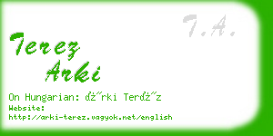 terez arki business card